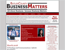 Tablet Screenshot of butlerbusinessmatters.com